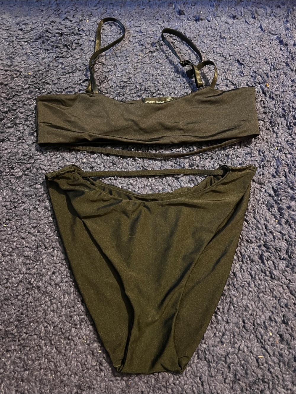 PrettyLittleThing Black Two-Piece Bikini Set